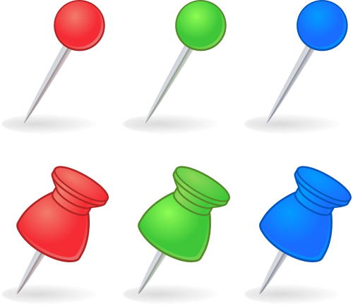 thumbtacks pushpins markers