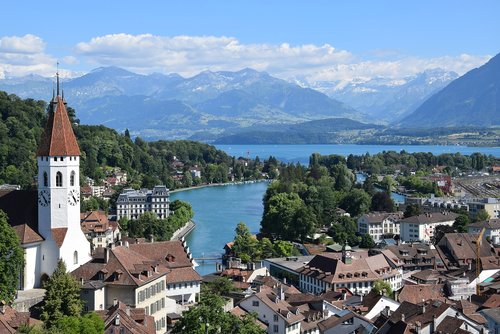 thun  switzerland  alps