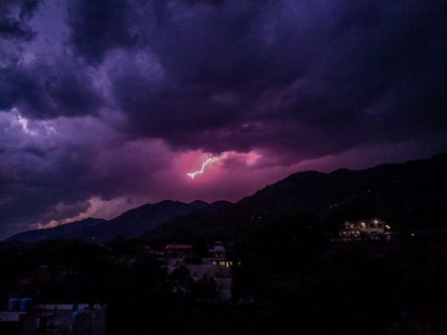 thunder lightning storm