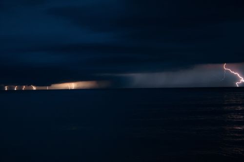 thunderstorm sea clouds