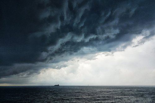thunderstorm  storm  sea