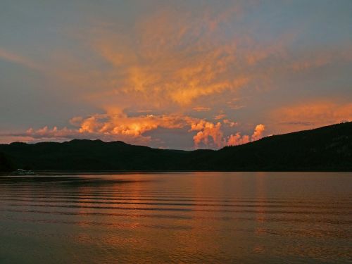 thunderstorm clouds sunset