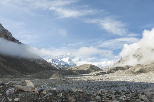 tibet  north side  tschomolangma