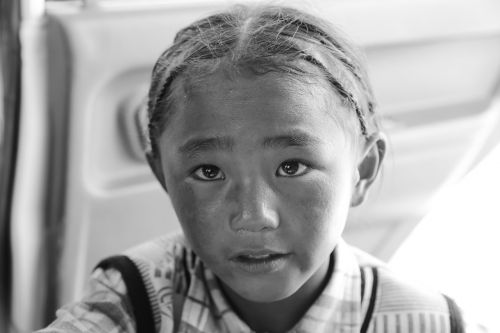 tibetan woman child