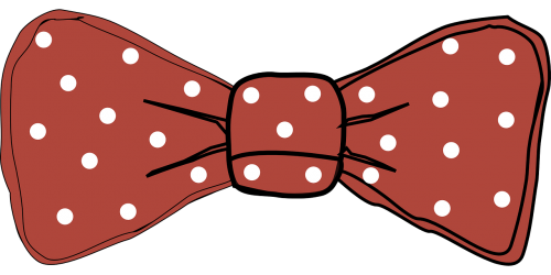 tie dots bow
