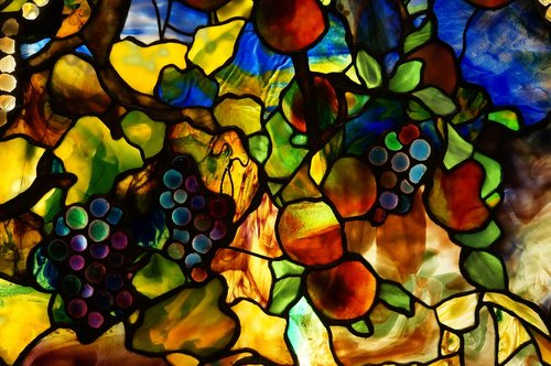 tiffany  stained glass  autumn