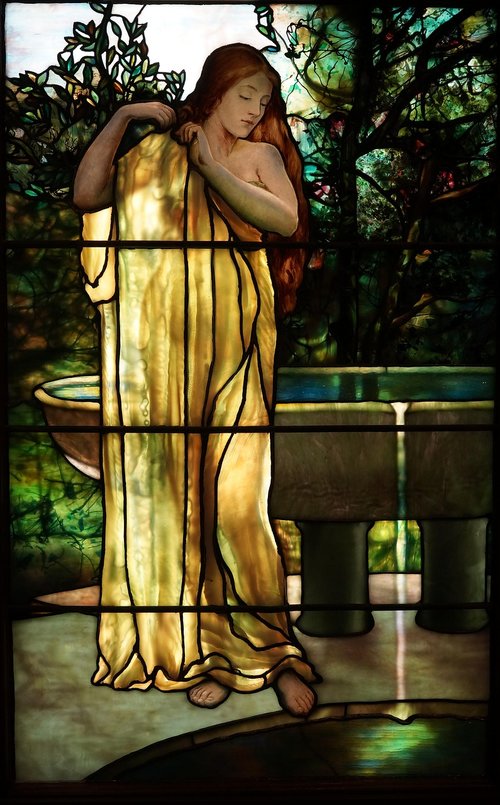 tiffany  stained glass  god