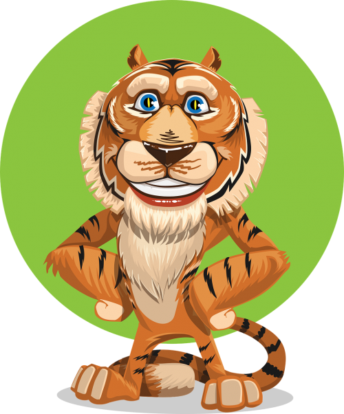 tiger animal smiling