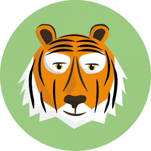 tiger illustrated icon