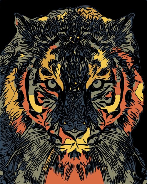 tiger  predator  abstract