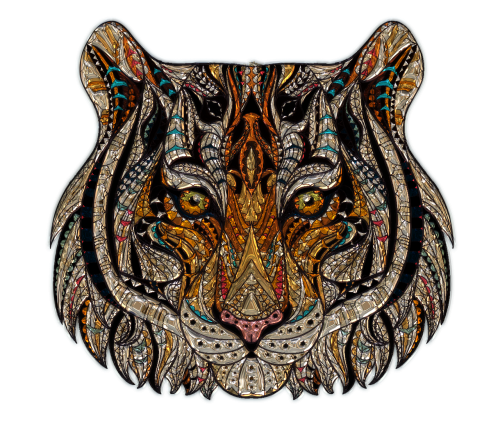 tiger head metallizer art