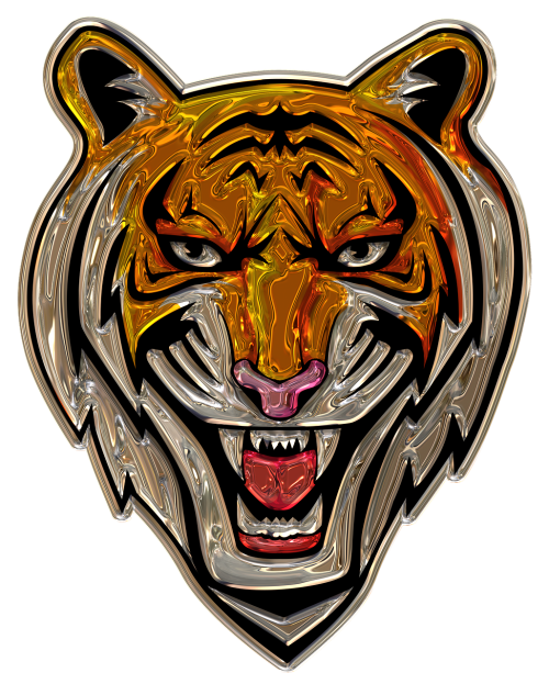 tiger head metallizer art
