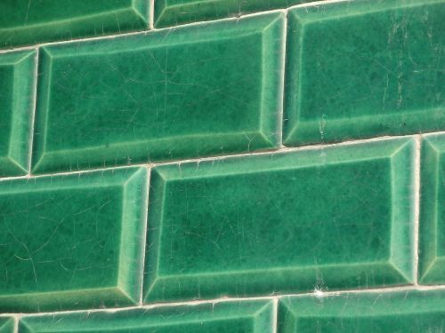 tiles green wall
