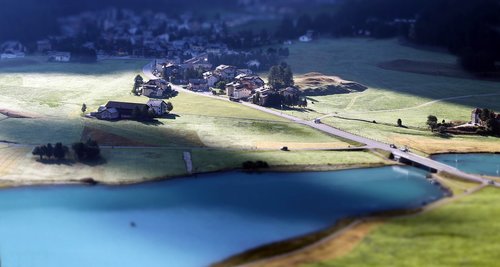 tilt shift  miniature  landscape