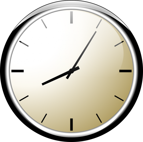 time clock hands clock