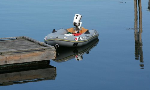 tiny boat  boothbay harbor  motor