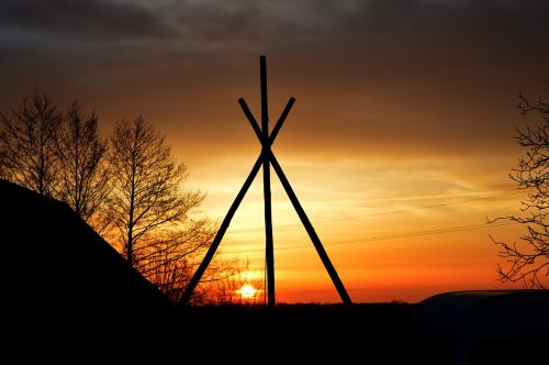 tipi indian village