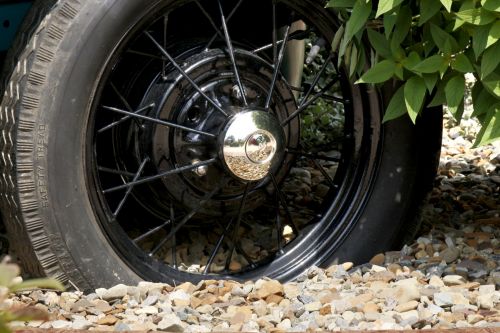 Tire Sunk In Gravel