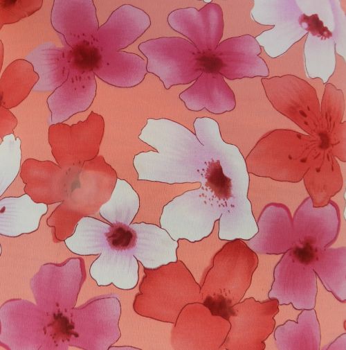Pink Flowers Fabric (7)