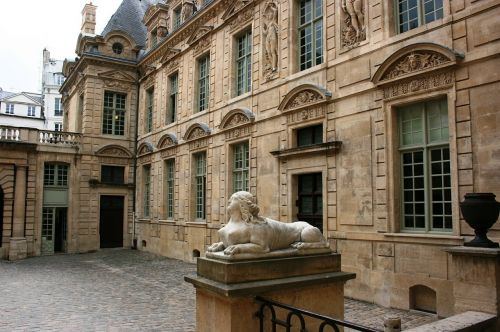 to sully hotel facade of building paris