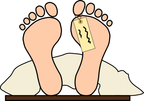 toe tag body feet