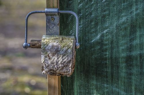 toilet paper old weathered