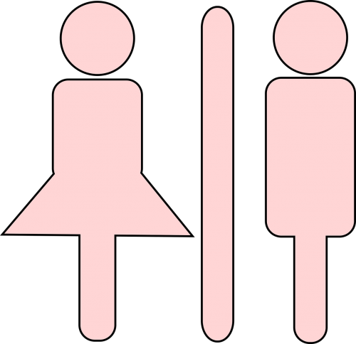 toilet sign boy girl