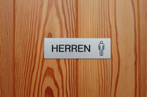 toilet sign men's wc
