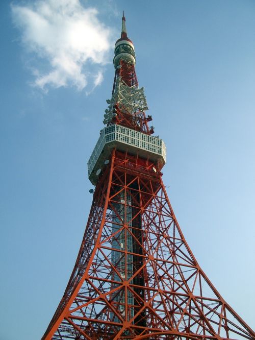 tokyo tower clear skies day