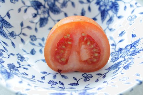 tomato cut half