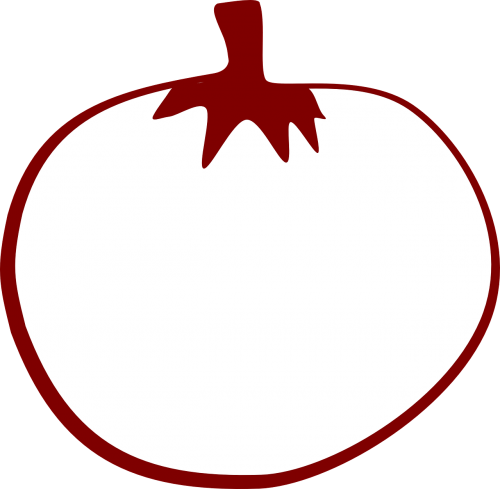 tomato red outline