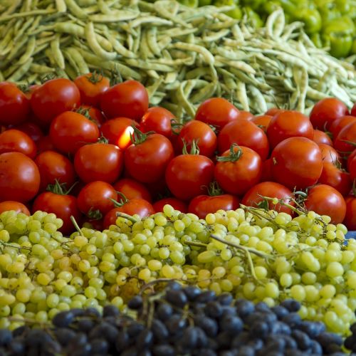 tomatoes grapes beans