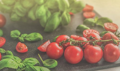 tomatoes  basil  food