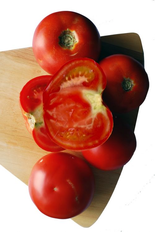 tomatoes sliced food