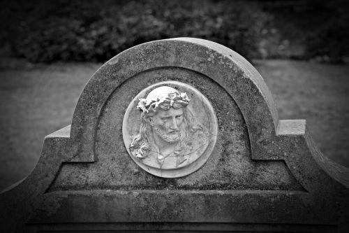tombstone old grave stone jesus