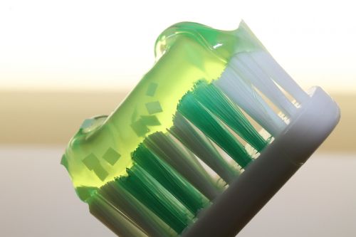 toothbrush toothpaste luminous green