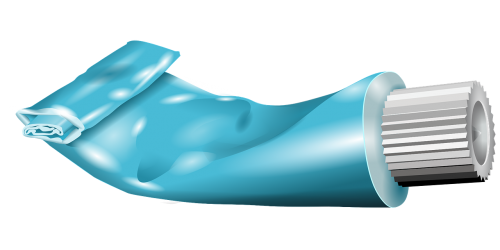 toothpaste blue tube