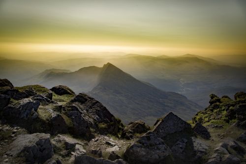 Top Of Mountain In Snowdon