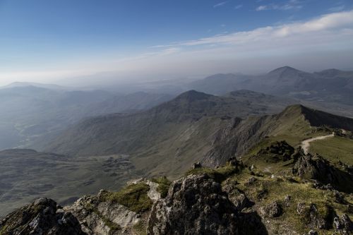 Top Of Mountain In Snowdon