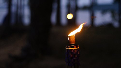 torch  night  fire