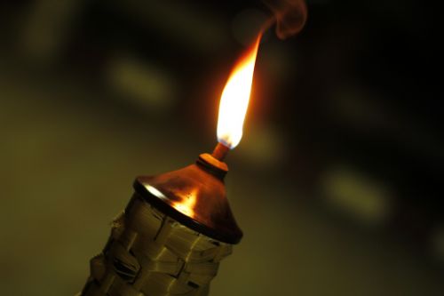 torch flame candle