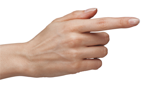 touching hand finger