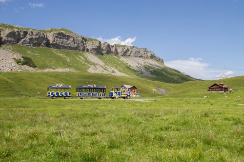tourist train mountain railway melchsee-frutt