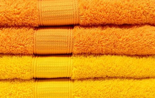 towels yellow orange