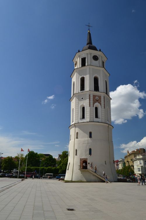 tower sky clouds