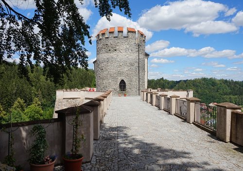 tower  castle  czechia