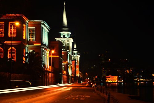 towered  night  long exposure