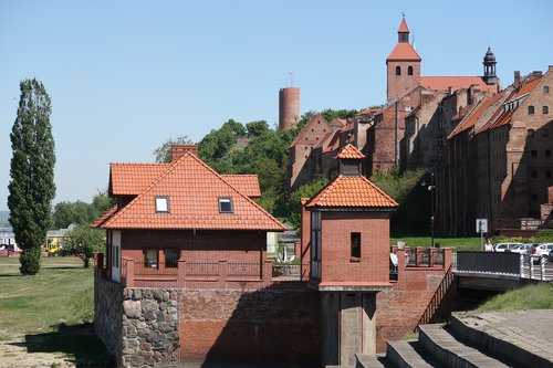 town  old city  towers