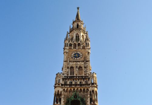 town hall clock tower munich