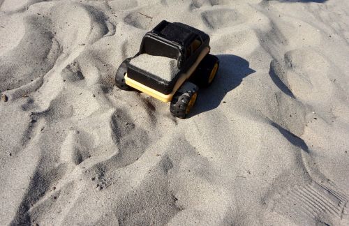 toy truck sand